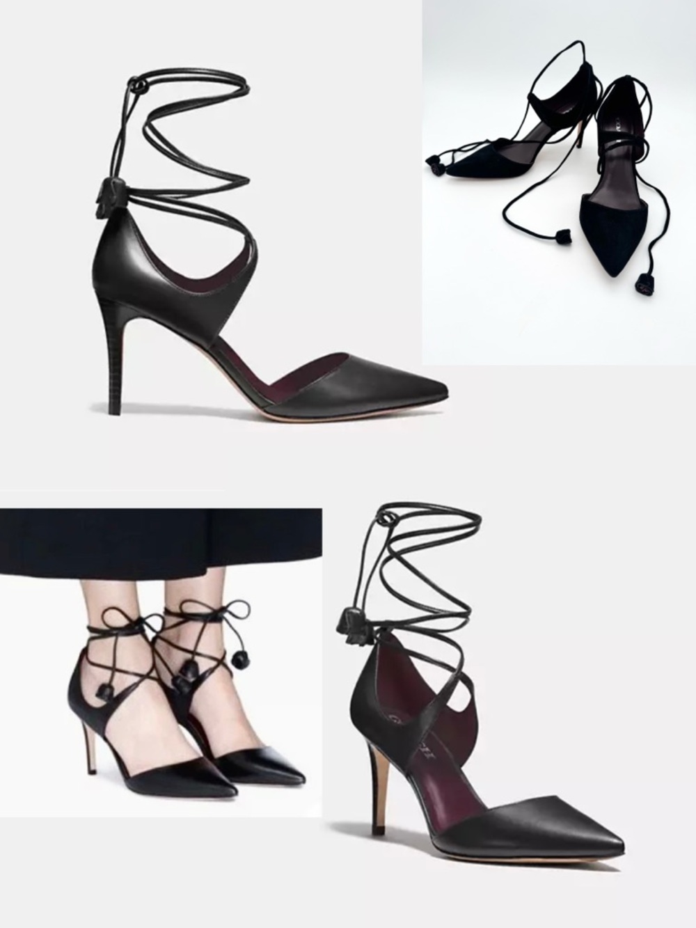 Coach Shae Lux Black Suede Heels - Picture 2 of 16
